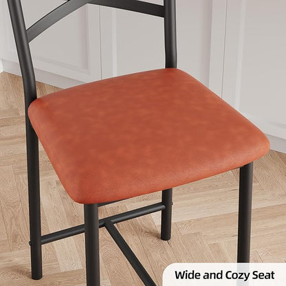 IDEALHOUSE 26" Counter Height Bar Stools Set of 4, Upholstered Bar Chairs with Back, Thick Cushion, Modern Counter Height Barstools for Kitchen Island, Apartment Counter, Dining Room Bar (4)