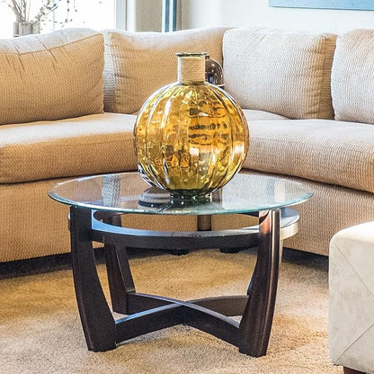 18 Inch Round Tempered Beveled Polished Edge Glass Table Top 1/2” Thick Round Glass Table Top Heavy Duty, Dining, Coffee, and Office Tables by Fab Glass and Mirror
