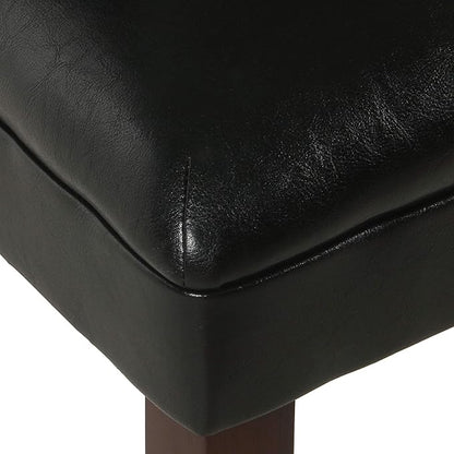 HomePop Parsons Dining Chair - Black Faux Leather (Set of 2)