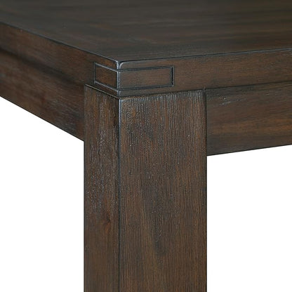 Lexicon 79" Dining Table for 8, Modern Rectangular Dining Room Table, Solid Acacia Wood Dining Table, Modern Wood Table with Solid Wood Leg for Kitchen/Dining/Living Room, Easy Assembly, Dark Brown