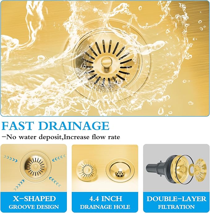 Farmhouse Sink, 33 x 22 Inch Undermount Kitchen Sink 16 Gauge Stainless Steel Kitchen Sinks Apron Front Single Bowl 10 Inch Deep Workstation Sink with Cutting Board