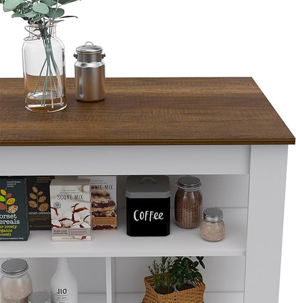 Modern Dining TableExpandable with Shelves Kitchen Island Counter Console Adjustable Sturdy Stable Easy Clean Luxury Living Decor,Multicolor-ParticleB
