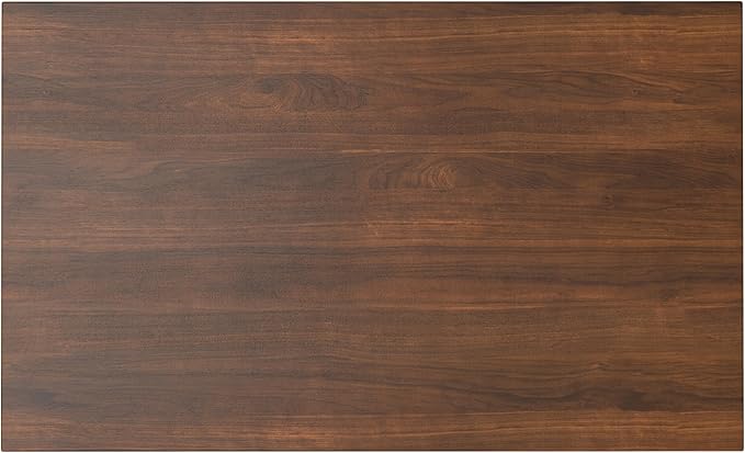 SIMPLIHOME Eastwood Dining Table - 66 inch Wide Solid Walnut Veneer Rectangular Table, Contemporary Style for Dining Room or Kitchen with Tapered Legs and Thick Top, Seats 6