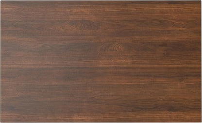 SIMPLIHOME Eastwood Dining Table - 66 inch Wide Solid Walnut Veneer Rectangular Table, Contemporary Style for Dining Room or Kitchen with Tapered Legs and Thick Top, Seats 6