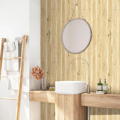 Yun-aeon Wood Peel and Stick Wallpaper 17.7” ×480” Grain Contact Paper for Cabinet Shiplap Wall Paper Wood Self Adhesive Removable Wallpaper Decorative Faux Wallpapers