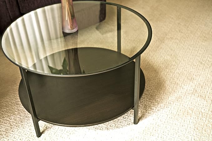 24" Inch Round Glass Table Top 3/8" Thick Pencil Polish Edge Tempered by Fab Glass and Mirror