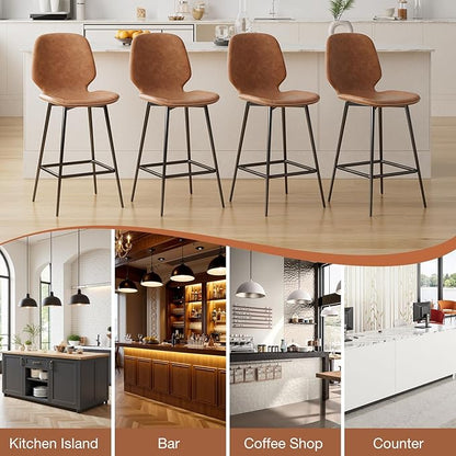 HOMMPA Counter Height Stools with Back (2, 26IN)