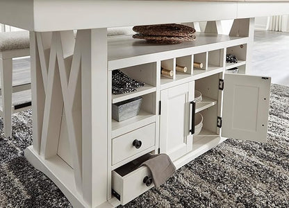 Parker House Americana Modern Dining 72 in. Island Counter-Height Extendable Dining Table
