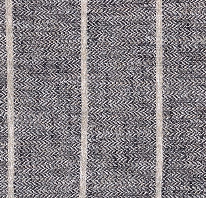 HomePop Home Decor |Rounded Back Upholstered Counterstool | 24 Inch Bar Stools | Decorative Home Furniture, Midnight Gray Woven Stripe