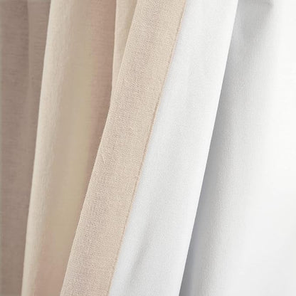 Lush Decor Linen Button Window Curtain Panel, Single, 40" W x 84" L, Linen - Country Curtains - Rustic Decor - Color Block Modern Farmhouse Curtains For Living Room, Bedroom & Dining Room