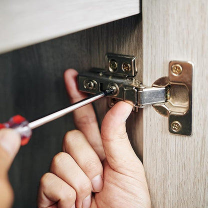 DecoBasics Inset Soft Close Cabinet Hinges for Kitchen Cabinets (60 Pcs)-105° Frameless Concealed Cabinet Door Hinge -6 Way Adjustability & Clip on Plate & Matching Screw for Easy Installation