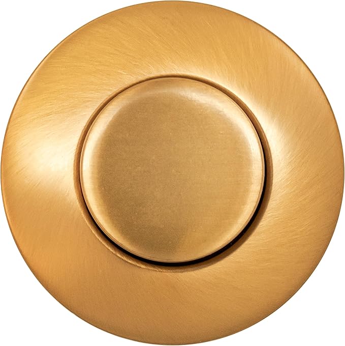 Westbrass ASB-RB3-18 Sink Top Waste Disposal Replacement Air Switch Trim Only, Raised Button, Brushed Bronze