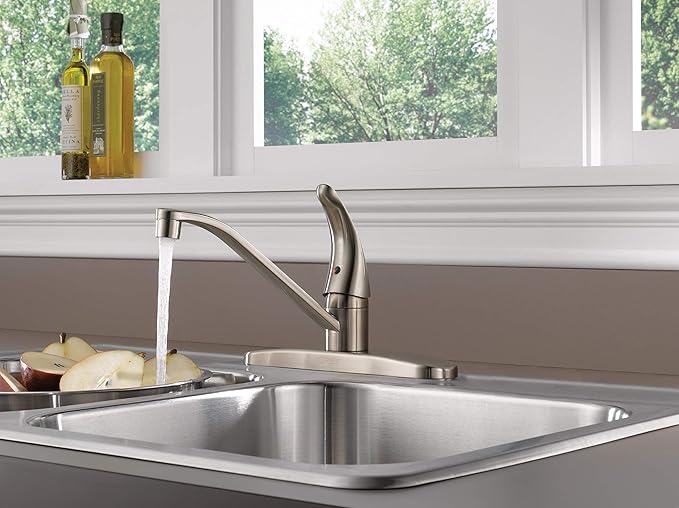 Peerless Single-Handle Kitchen Sink Faucet, Stainless P110LF-SS