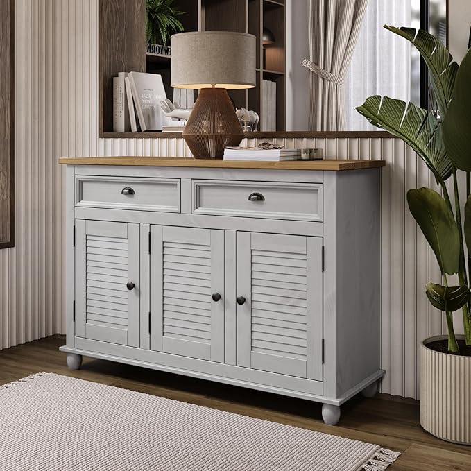 Furniture Dash Sideboard/Kitchen Island Easy Assembly Corona Gray