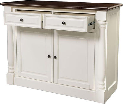 Crosley Furniture Shelby Traditional Sideboard Buffet Cabinet with Storage, White