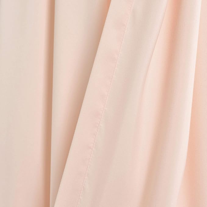 Lush Decor Allison Ruffle Light Filtering Window Curtain Panels Pair 40" W x 45" L Blush - Coquette Curtains for Bedroom - Drapes - Ruffle Curtains Kids