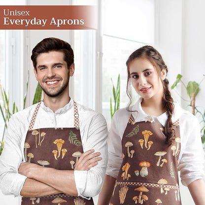 Maison d' Hermine 100% Cotton Apron for women with Pocket Kitchen Chef Apron for Men Cooking Mothers Day Gifts