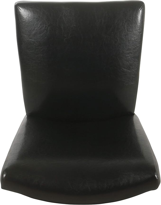HomePop Parsons Dining Chair - Black Faux Leather (Set of 2)