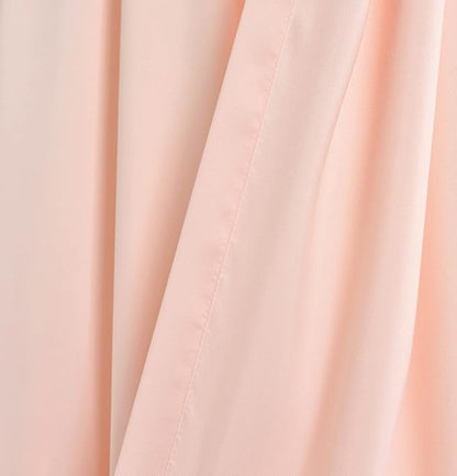 Lush Decor Allison Ruffle Curtains Window Panel Set for Living, Dining Room, Bedroom (Pair), 84 in L, Pink/Blush
