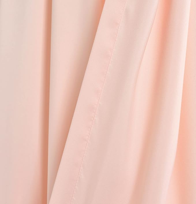Lush Decor Allison Ruffle Light Filtering Window Curtain Panels Pair 40" W x 95" L Blush - Coquette Curtains for Bedroom - Drapes - Ruffle Curtains Kids