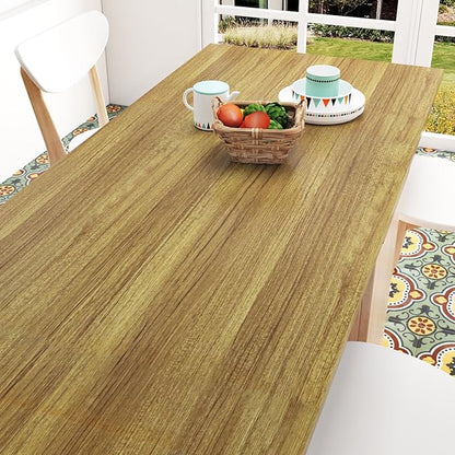 WESTICK Brown Wood Peel and Stick Wallpaper Light Wood Grain Contact Paper for Countertops Desk Waterproof Vintage Natural Wooden Vinyl Wrap for Cabinets Kitchen Island Bathroom Table 15.8"x80"
