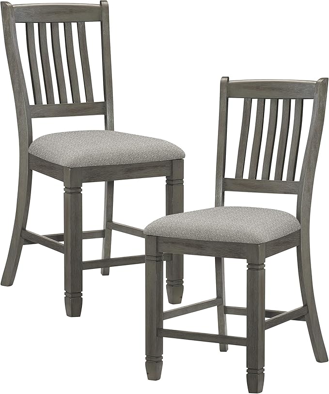 Lexicon Saratoga 5-Piece Counter Height Dining Set, Coffee/Antique Gray