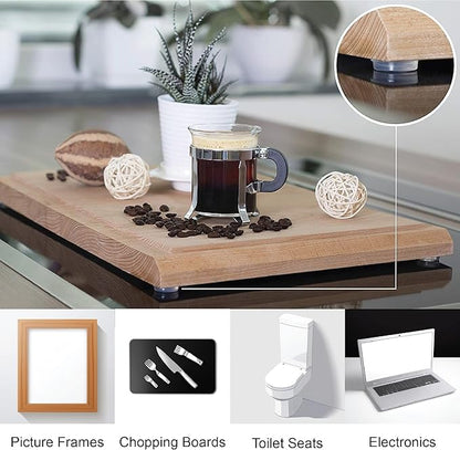 Pack of 200 Cabinet Door Bumpers - 1/2” Diameter Clear Adhesive Pads for Drawers, Glass Tops, Cutting Boards, Picture Frames, Small Furniture