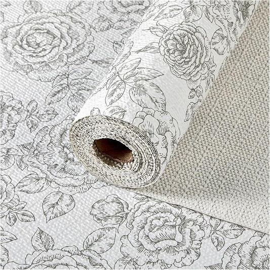 Drawer and Shelf Liner, Non-Slip Kitchen Cabinet Liners Non-Adhesive Thick Strong Grip Waterproof Washable Mats Protect Dresser Shelves Cupboard Bathroom Cabinets, Rose, 18 in X 30 FT