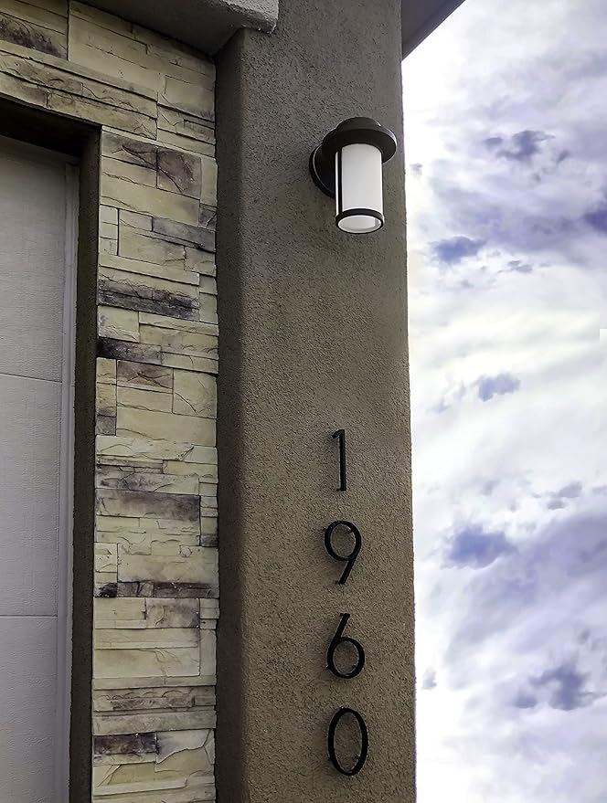 Design House Longmont Integrated LED Indoor/Outdoor Wall Light Frosted Glass for Entrance Porch Patio, Oil Rubbed Bronze – Design House, 180331