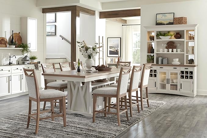Parker House Americana Modern Dining 72 in. Island Counter-Height Extendable Dining Table