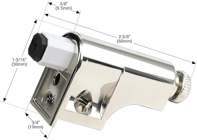 25 Pack Rok Hardware Soft Close Damper for Cabinet Doors/Compact/SoftClose Cabinet Adapter/Hardware/Hinge Polished Nickel Finish, SCD103