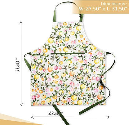 Maison d' Hermine 100% Cotton Apron for women with Pocket Kitchen Chef Apron for Men Cooking Mothers Day Gifts