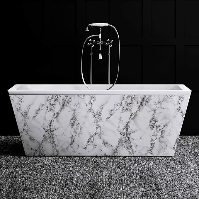 Livelynine 197x24 Inch Marble Contact Paper Peel and Stick Countertops for Kitchen Waterproof Granite Countertop Paper Marble Wallpaper Granite Paper for Furniture Desk Cover Bathroom Vanity Wide