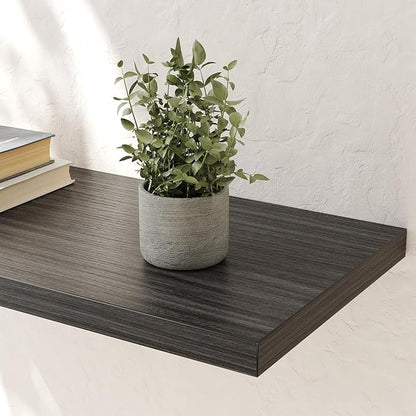 Wall Shelf Set of 1,Dark Wood Floating Shelves 36 in W x 10 in D x 1 in H, Wooden Floating Wall Shelf with Invisible Brackets for Living Room/Bedroom/Bathroom/Kitchen Storage and Decor