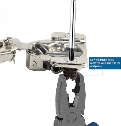 DTC 1/2" Overlay Soft Close 105 Degree 2 Cam Press in Face Frame Concealed Cabinet Hinge 6-Way Adjustable H8E055H (1 Pack)