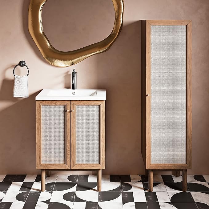 Classé 15" W x 60" H x 15" D Linen Cabinet in Oak