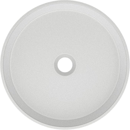 Swiss Madison Lisse 14.5" Concrete Round Vessel Sink in Matte White