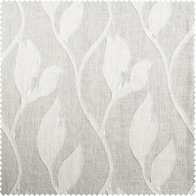 HPD Half Price Drapes Patterned Linen Sheer Curtains For Living Room 50 X 96 (1 Panel), Rod Pocket Window Curtains for Bedroom, Avignon Vine