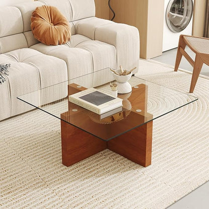 Tempered Glass Table Top, 36" Square Glass Table Top with Durable and Heat-Resistant,Clear Glass Table Tops Versatile for Dining Table, Kitchen Table,Coffee Tables, Office Table