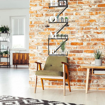 Beyond Basic Fire Escape Shelf - Versatile New York Inspired Modern Floating Hanging Wall Shelves Make a Great Action Figure or Planter Prepare to Receive Compliments for This Shelf