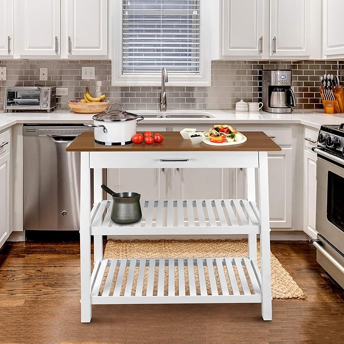 Kitchen Island with Solid American Cherry Top