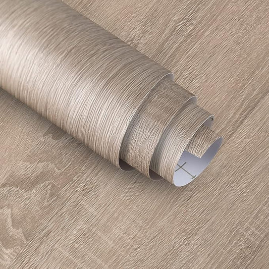 Boobest Large Size Wood Contact Paper 48"x354" Light Oak Wood Wallpaper Peel and Stick Faux Wood Contact Paper for Countertops Appliances Furnitrue Self Adhesive Waterproof Removable Wood Vinyl Wrap