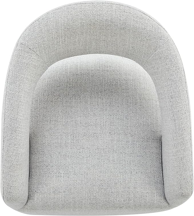 KISLOT Upholstered Dining Chairs with Casters No Assembly Modern Barrel Armchair with Rollers for Diningroom Bedroom Livingroom Reading Room,Milk