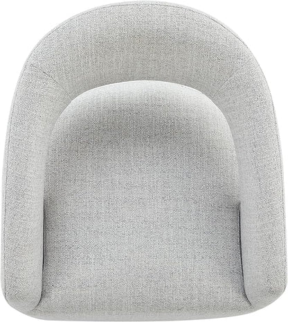 KISLOT Upholstered Dining Chairs with Casters No Assembly Modern Barrel Armchair with Rollers for Diningroom Bedroom Livingroom Reading Room,Milk