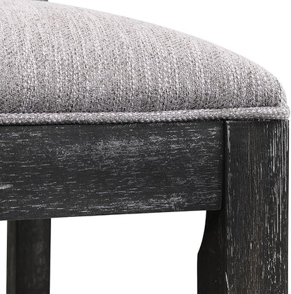 of 2 Bar Stools, 30.5 Inch. Fabric Upholstery and Rubberwood Frame. Retro Chairs for Kitchen Island, Bedroom, Dining. Soft Seating 2 30.5" Stools. Frame with Cozy Cushion. Kitchen, Dining Room.