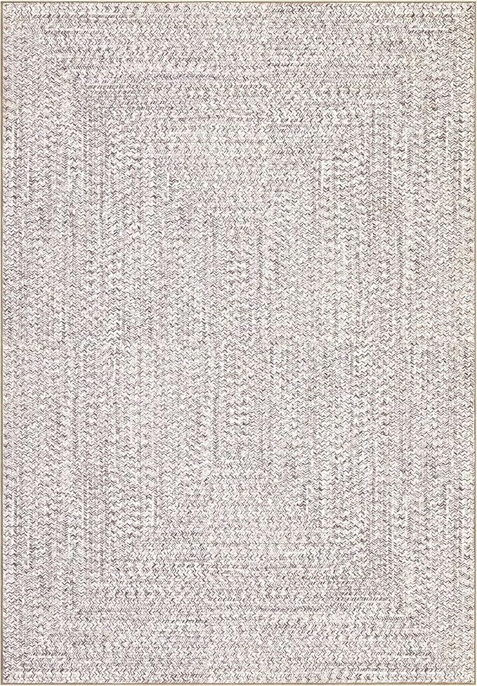 Printed Washable Rugs 4x6 Rug for Living Room Modern Geometric Rugs for Bedroom Farmhouse Non Slip Entryway Rug Soft Stain Resistant Carpet for Nursery Entrance Dining Room 4'x6' Beige/Grey