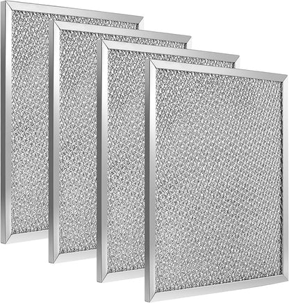 S97006931 Range Hood Filter by Fetechmate Compatible with Br-oan Nu-tone BP29 NY NV Series Range Hood 97006931 Aluminum Filter Replace 1172137, 5-3078, 88150, 99010121-10.5 x 8.75in - 4 PACK