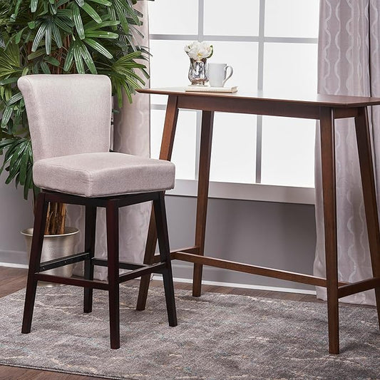 30.75 Inch Swivel Height Bar Stools, Wood e,Fabric Sponge Cushion and Upholstered,Simple Style bar Chair Bar Chairs for Kitchen Island,Bedroom,Dining Room.