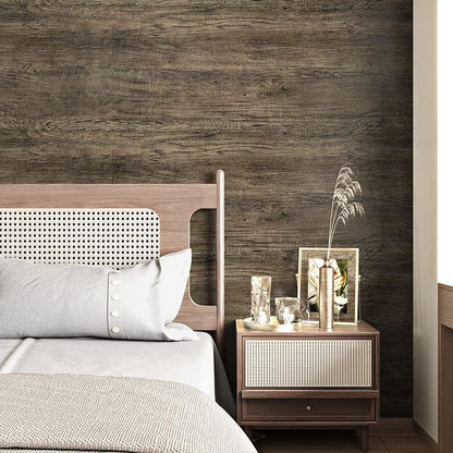 WESTICK 118" x 24" Rustic Wood Contact Paper for Countertops Waterproof Wood Wallpaper Peel and Stick Vintage Wooden Contact Paper Self Adhesive Woodgrain Vinyl Wrap for Tables Bathroom Cabinets
