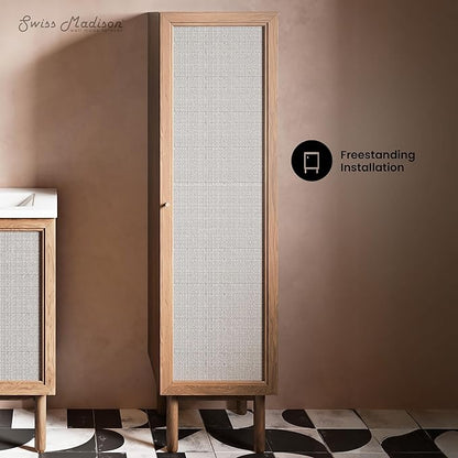 Classé 15" W x 60" H x 15" D Linen Cabinet in Oak